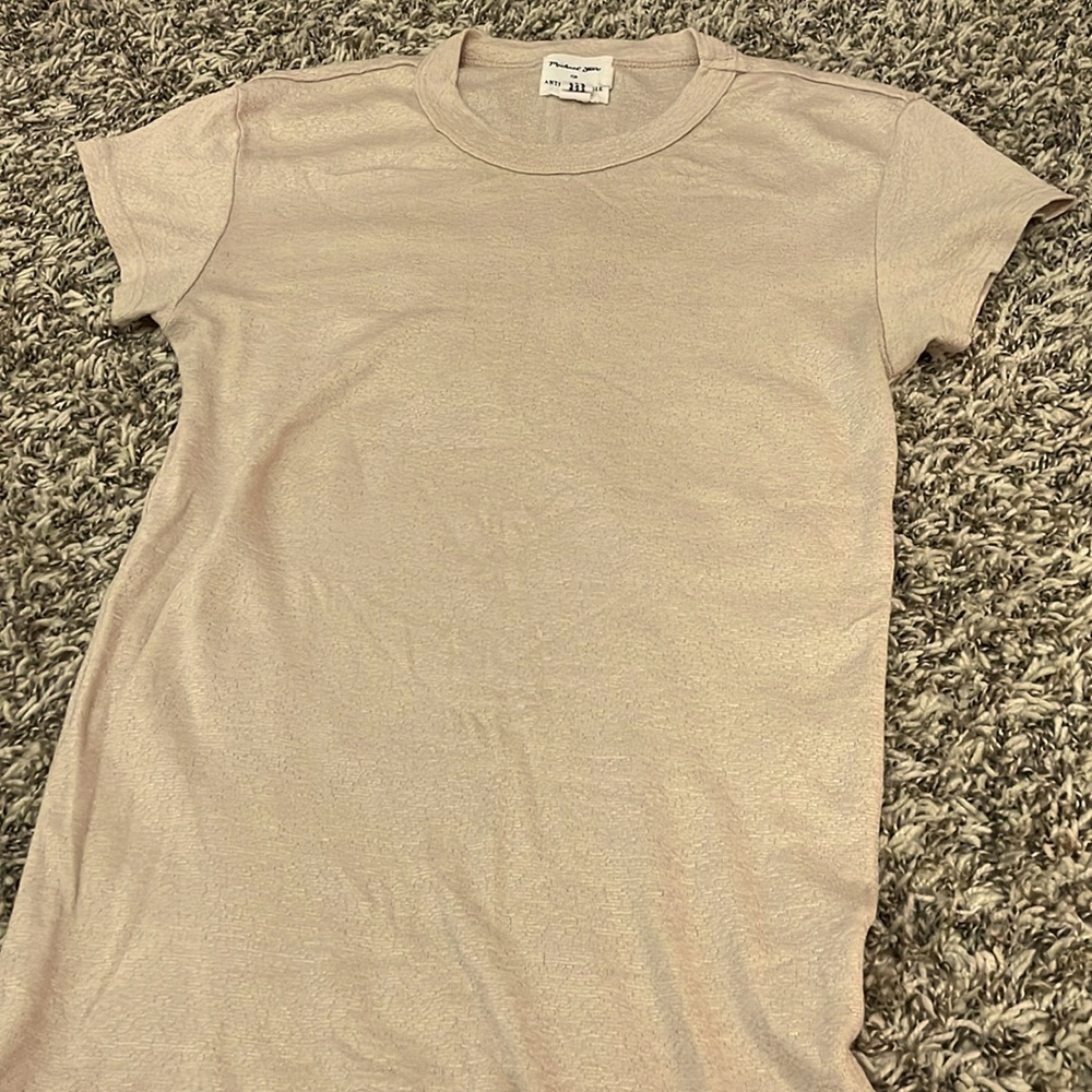 Anthropologie cream tshirt